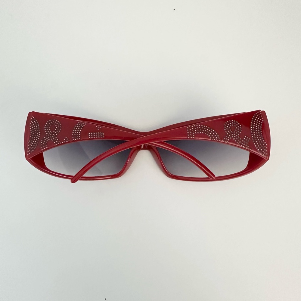 Dolce & Gabbana Red Rectangular Sunglasses 8009